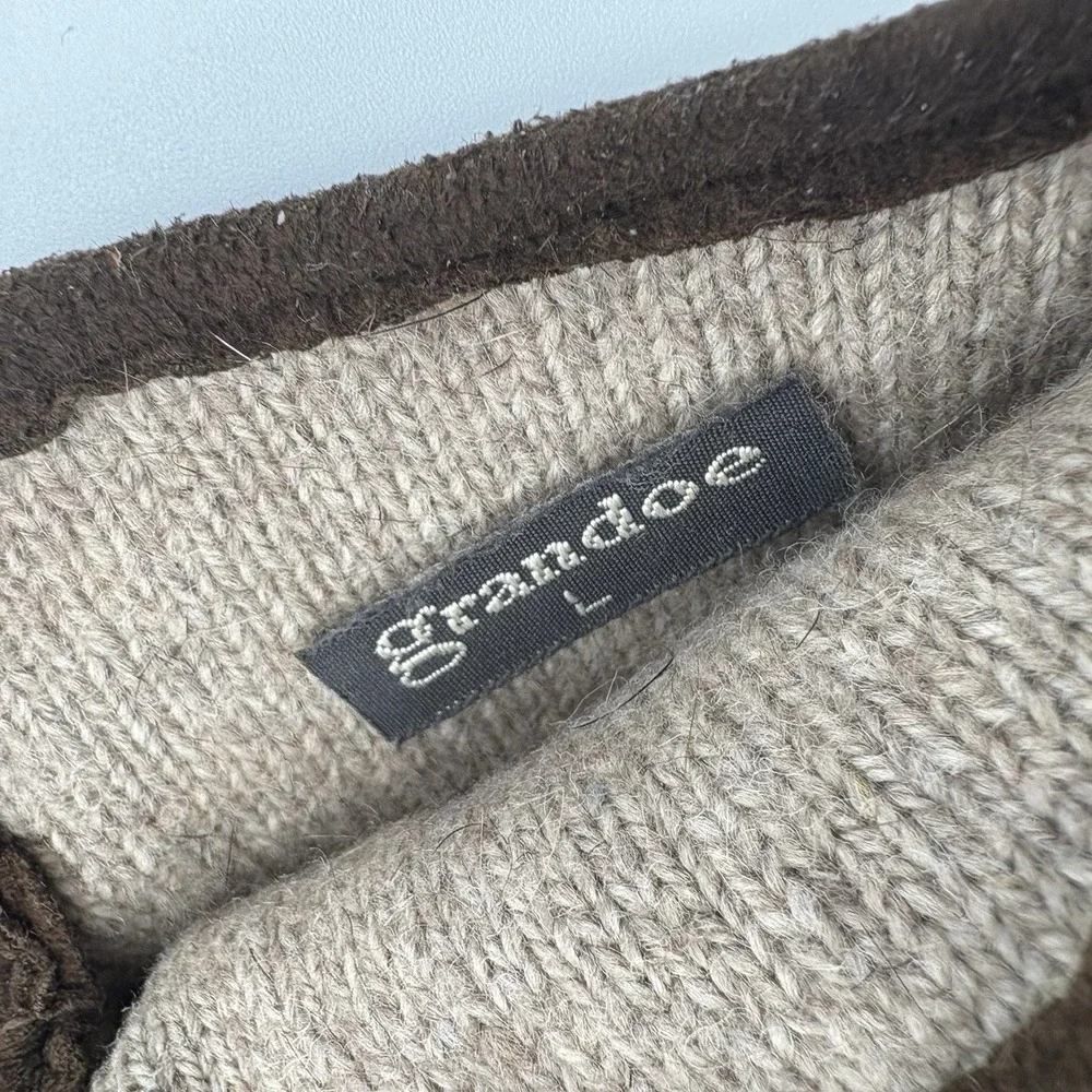 Bill Blass Grandoe Wool‎ Mink Brown Gloves Size Womens Large Warm Winter Fingers